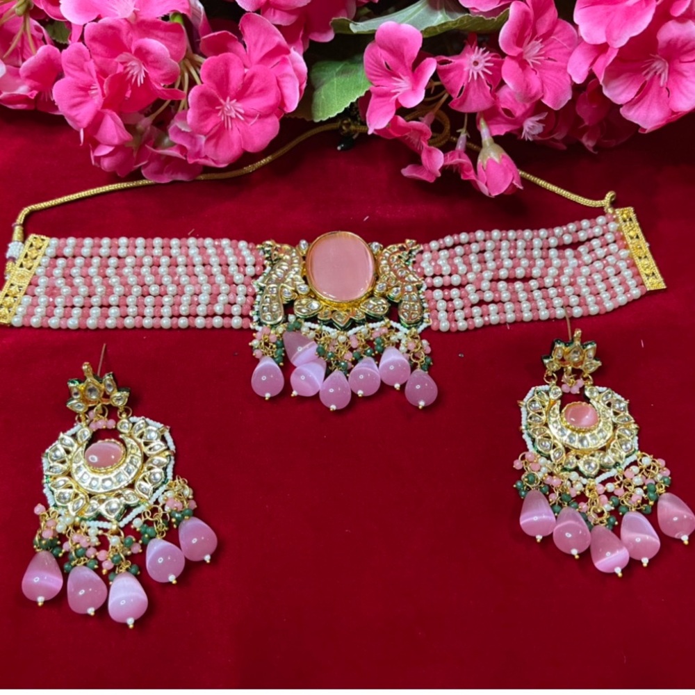 ✨Brand new Elegant Pink and Gold Jewelry Set ✨